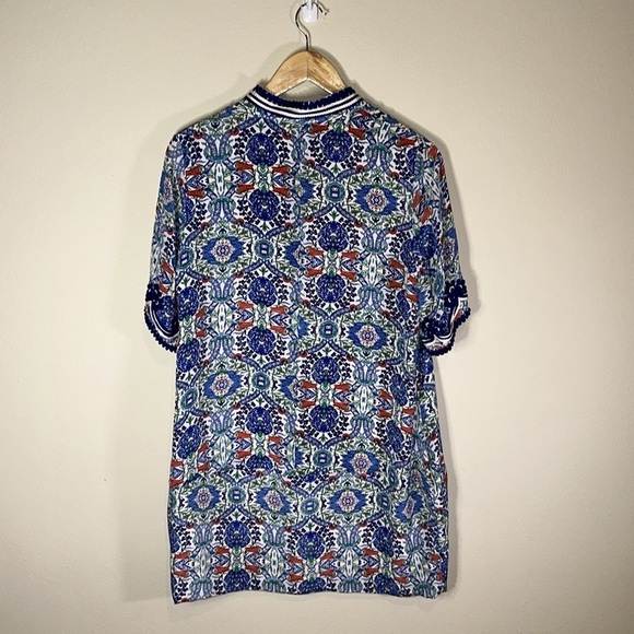 Rebeeca by Lily Soutache Trim Silk Mini Dress Women Size Medium Casual Travel - Picture 2 of 9